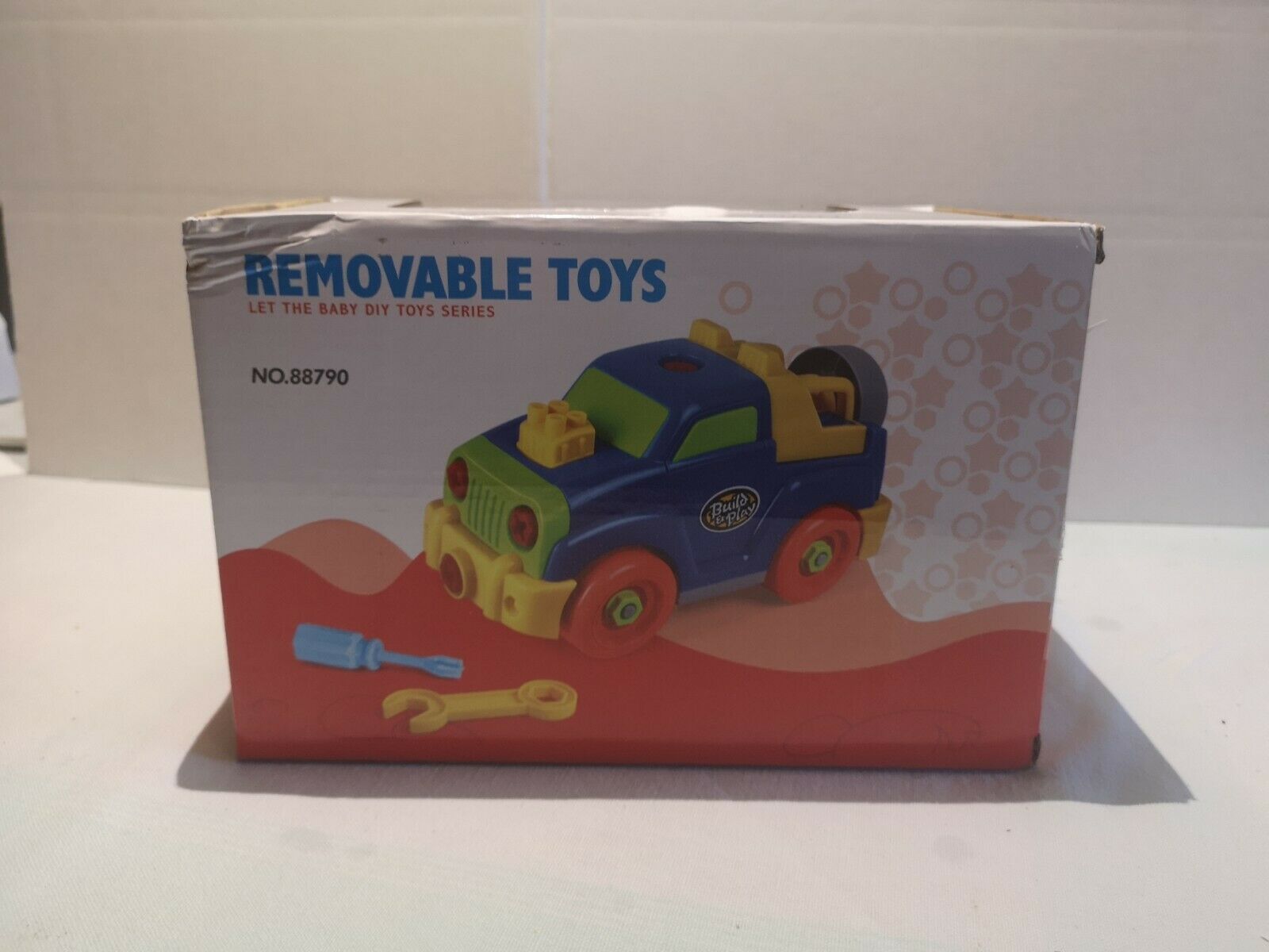 Akokie Montage Spielzeug Set Baufahrzeuge Auto mit Schraubenzieher Jeep 274 